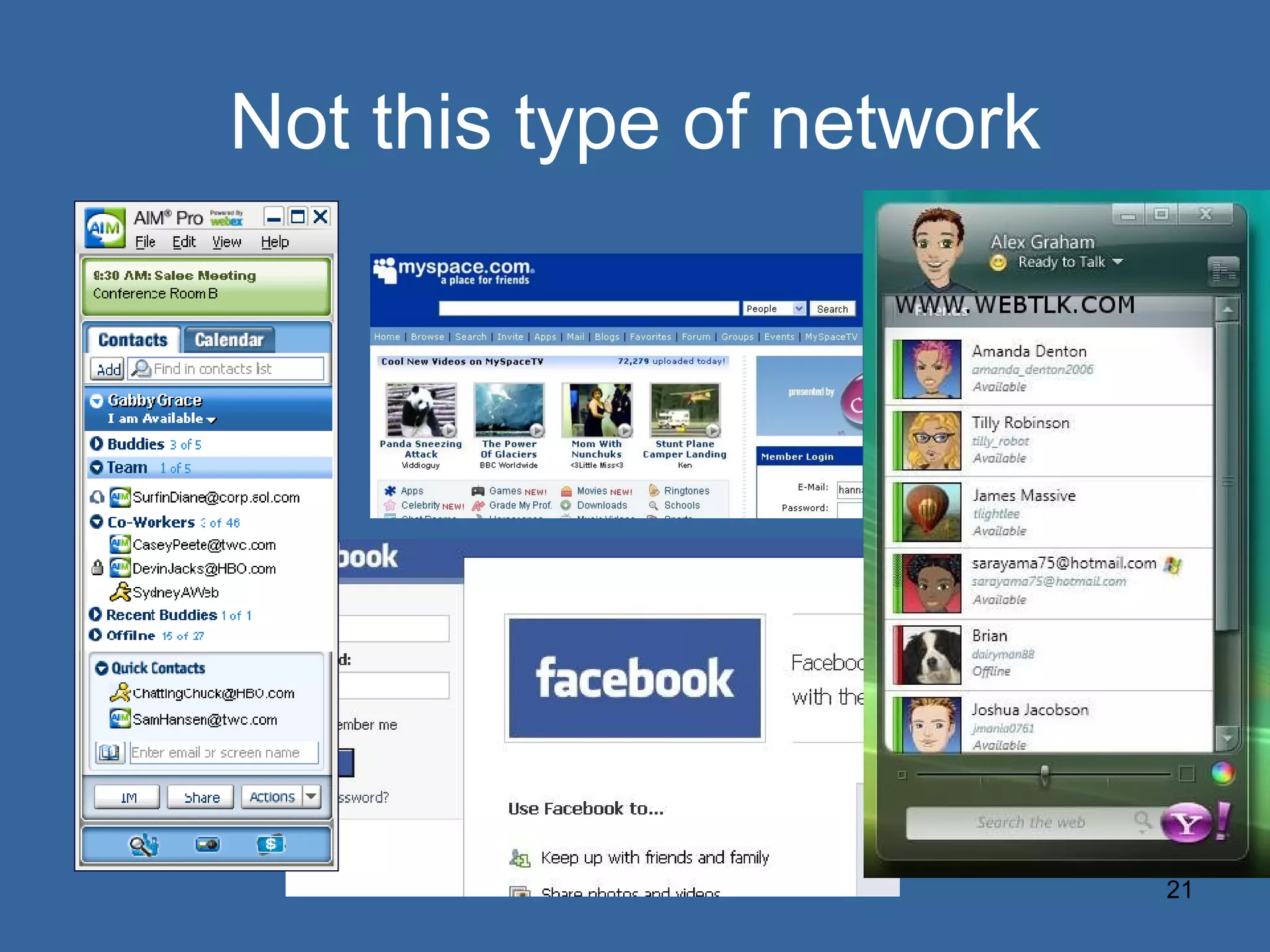 Not this type of network 