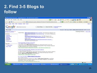 2. Find 3-5 Blogs to follow 