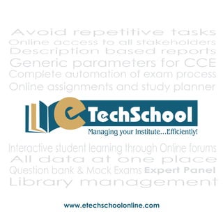 eTechSchool - Managing your institute efficiently !!! 
