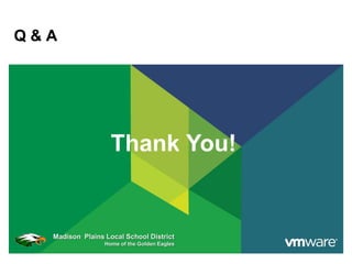 Q&A




                   Thank You!


  Madison Plains Local School District
                 Home of the Golden Eagles
 