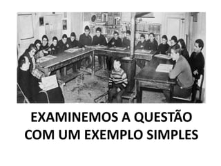 EXAMINEMOS A QUESTÃO
COM UM EXEMPLO SIMPLES
 