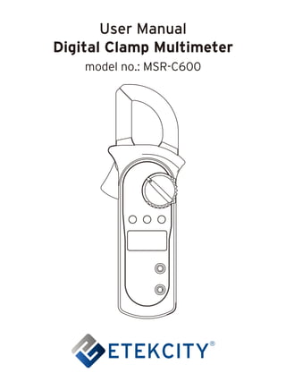 Etekcity MSR-C600 Digital Clamp Meter Multimeter with AC