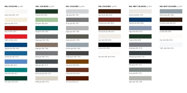 Etem Colorchart Catalogue For Aluminium Profiles