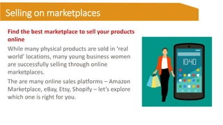 INTRODUCTION
Quote here
”
Find the best marketplace to sell your products
online
While many physical products are sold in ...