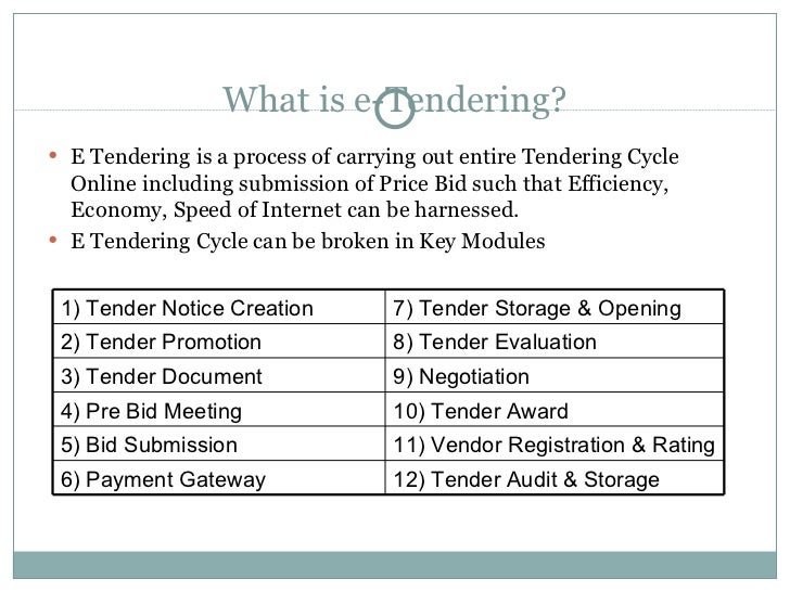 advantages of e tendering