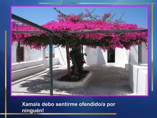 Xamais debo sentirme ofendido/a por ninguén! 