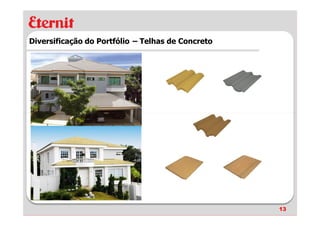 Diversificação do Portfólio – Telhas de Concreto




                                                   13
 