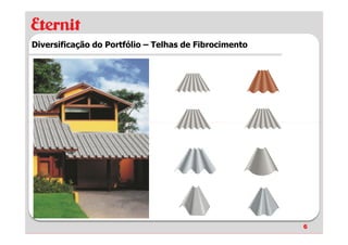 Diversificação do Portfólio – Telhas de Fibrocimento




                                                       6
 