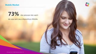 Mobile Market

73%

das pessoas não saem

de casa sem seus dispositivos Mobile.

©Copyright 2014,
Copyright Eternyon LLC, 2014 All Rights Reserved, Eternyon, LLC

 