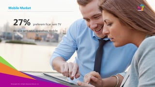 Mobile Market

27%

preferem ficar sem TV

do que sem seus aparelhos Mobile.

©Copyright 2014,
Copyright Eternyon LLC, 2014 All Rights Reserved, Eternyon, LLC

 