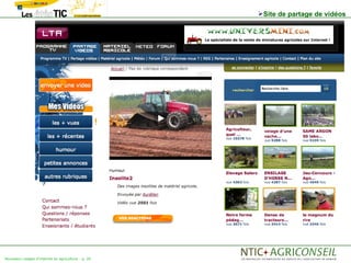 Site de partage de vidéos




Nouveaux usages d'internet en agriculture   p. 20
 