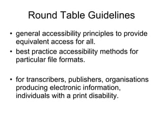 E-text Workshop Round Table 2010 | PPT