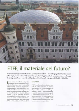 Etfe, il materiale del futuro   casa clima 02-2012