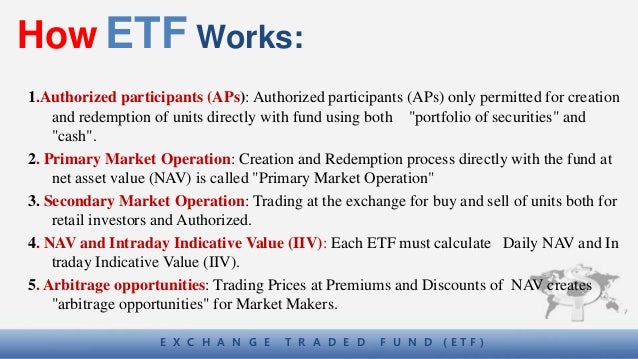 Etf cash trading system