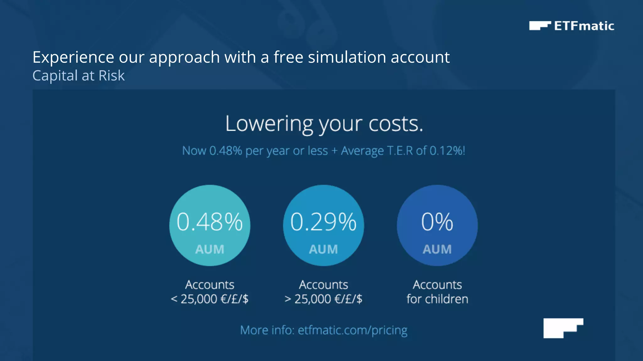 16
Experience our approach with a free simulation account
Capital at Risk
 