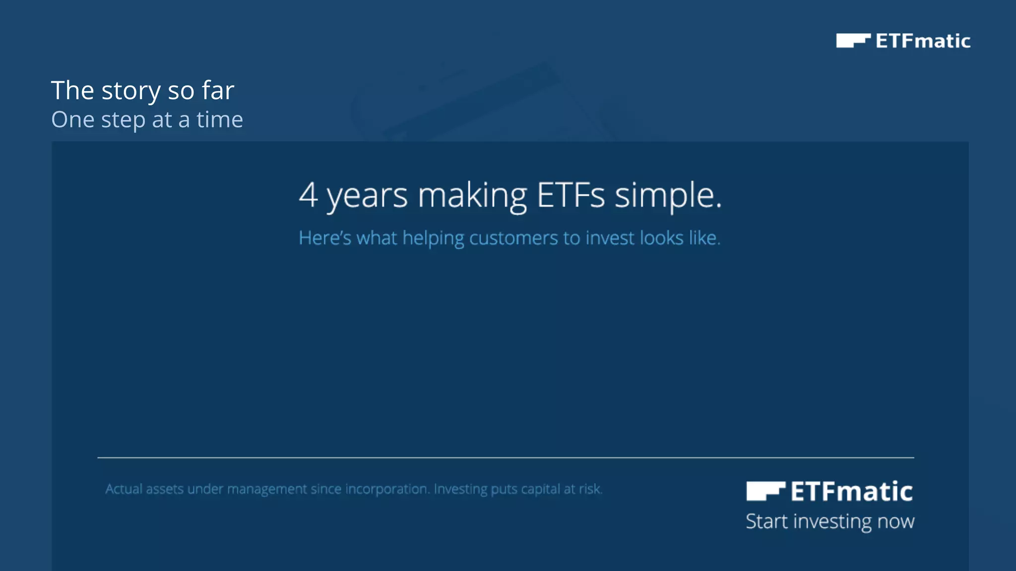 8
The story so far
One step at a time
 