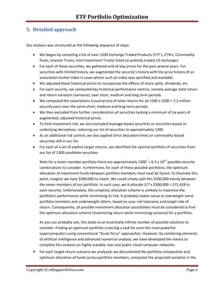 Etf Portfolio Optimization | PDF