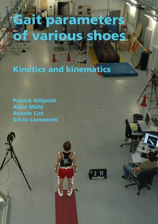 Gait parameters
of various shoes
Kinetics and kinematics
Patrick Hiltpold
Aline Mühl
Renate List
Silvio Lorenzetti
 