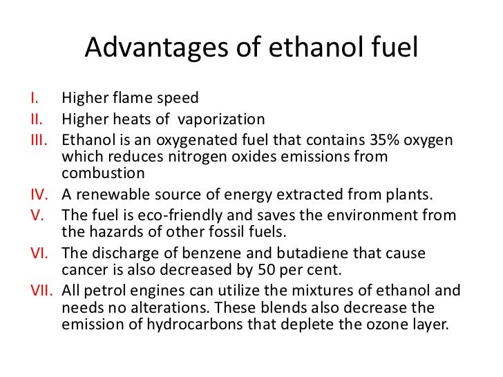 Ethanol as a transportation fuel