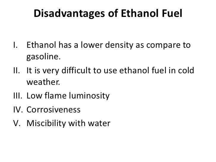 Ethanol as a transportation fuel