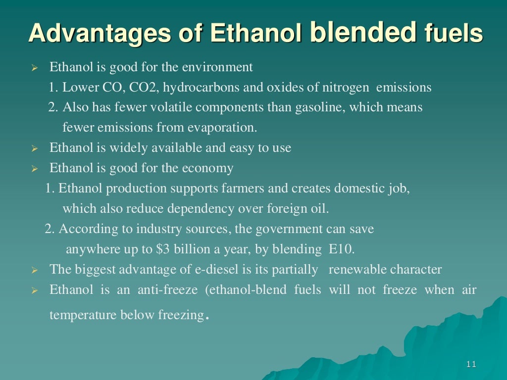 Ethanol Blended Petrol and Diesel