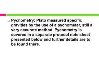 Pycnometry Meaning Ethanol determination by distillation (2) | PPTX