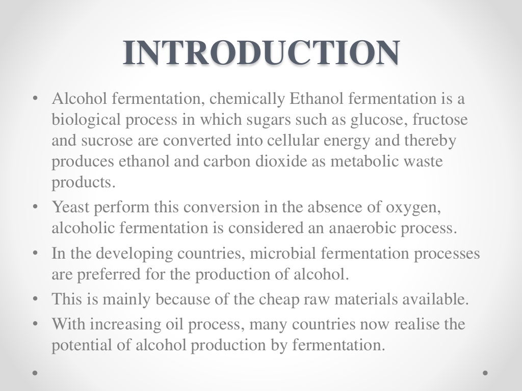Ethanol fermentation