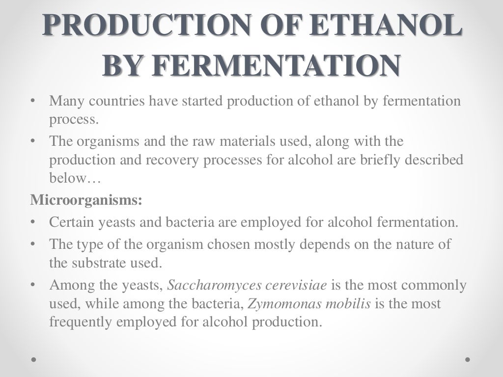 Ethanol fermentation