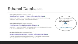 Ethanol Databases
 