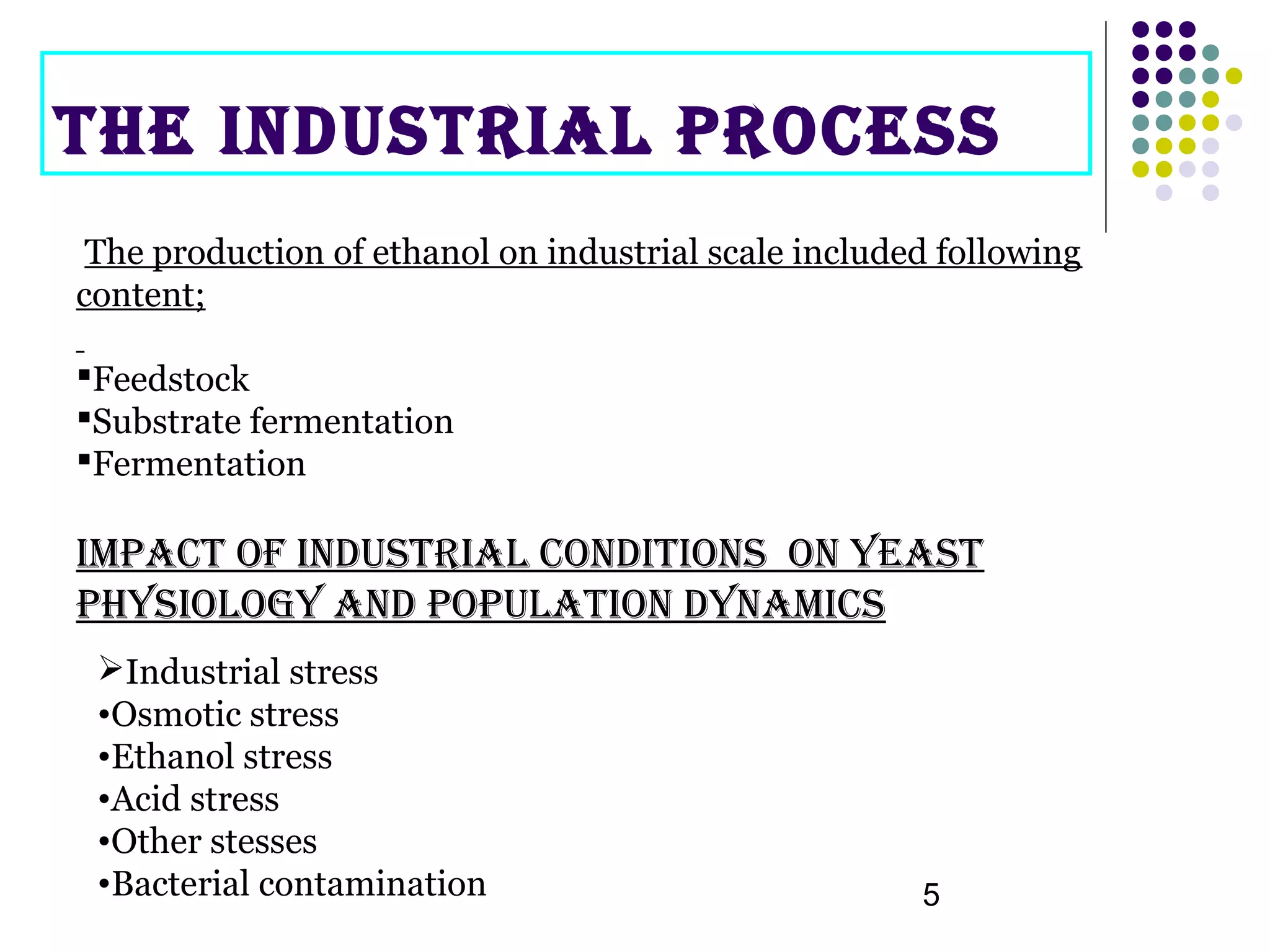 Ethanol production by cane molasses by saccharomyces cerevisiae | PPT