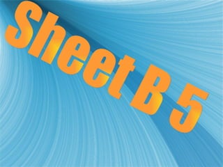Sheet B 5 