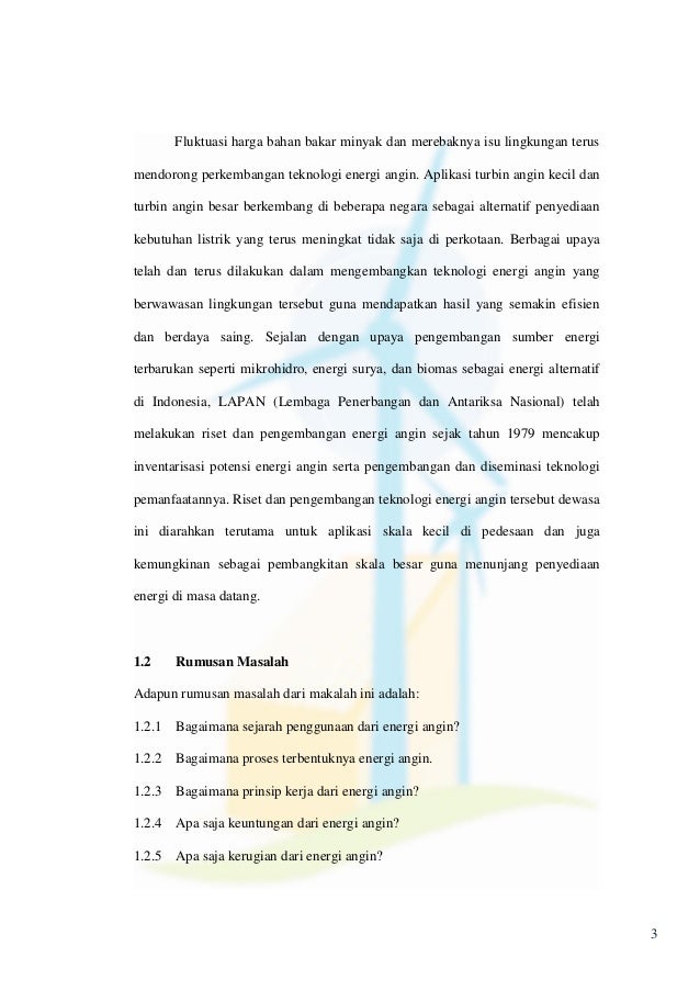 ANGIN SEBAGAI SUMBER ENERGI ALTERNATIF