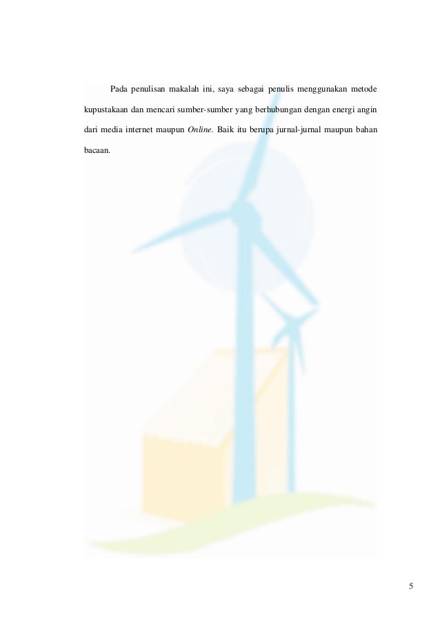 Angin Sebagai Sumber Energi Alternatif