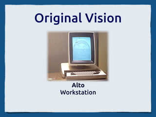 Original Vision




       Alto
    Workstation
 