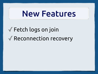 WebSocket Channels
  SpreadsheetControl
                        multiserver.pl

                         Web::Hippie
ScheduleScheetCommand
 set A1 value n 2046        Plack
   RenderSheet
                           Feersum
                           EV/libev
 