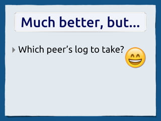 New Features
✓ Fetch logs on join
 