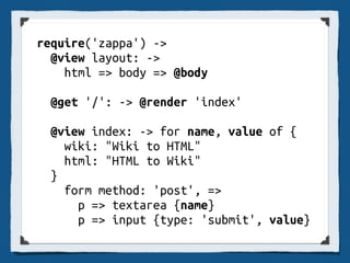 Function::ᵒ = (fun) -
  (arg) = @ fun arg

f = (x) = x * 2
g = (x) = x * 3
h = f .ᵒ g
 