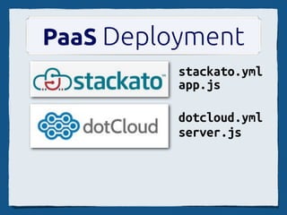 EtherCalc Edit Flow
      main.coﬀee            MULTI
 sc.coﬀee
                              GET snapshot
                Socket.io     LRANGE log
SocialCalc.js               EXEC
                Express
                Node.js
 db.coﬀee       EV/libuv     player.coﬀee
  redis.js       Zappa        SocialCalc.js


                 MULTI     RPUSH log cmd
  Redis            DEL log
(optional)         SET snapshot snapshot
                 EXEC
 