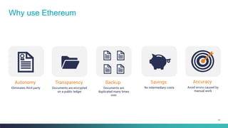 19
Why use Ethereum
 