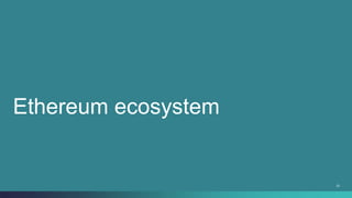 23
Ethereum ecosystem
 