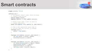 Smart contracts
 