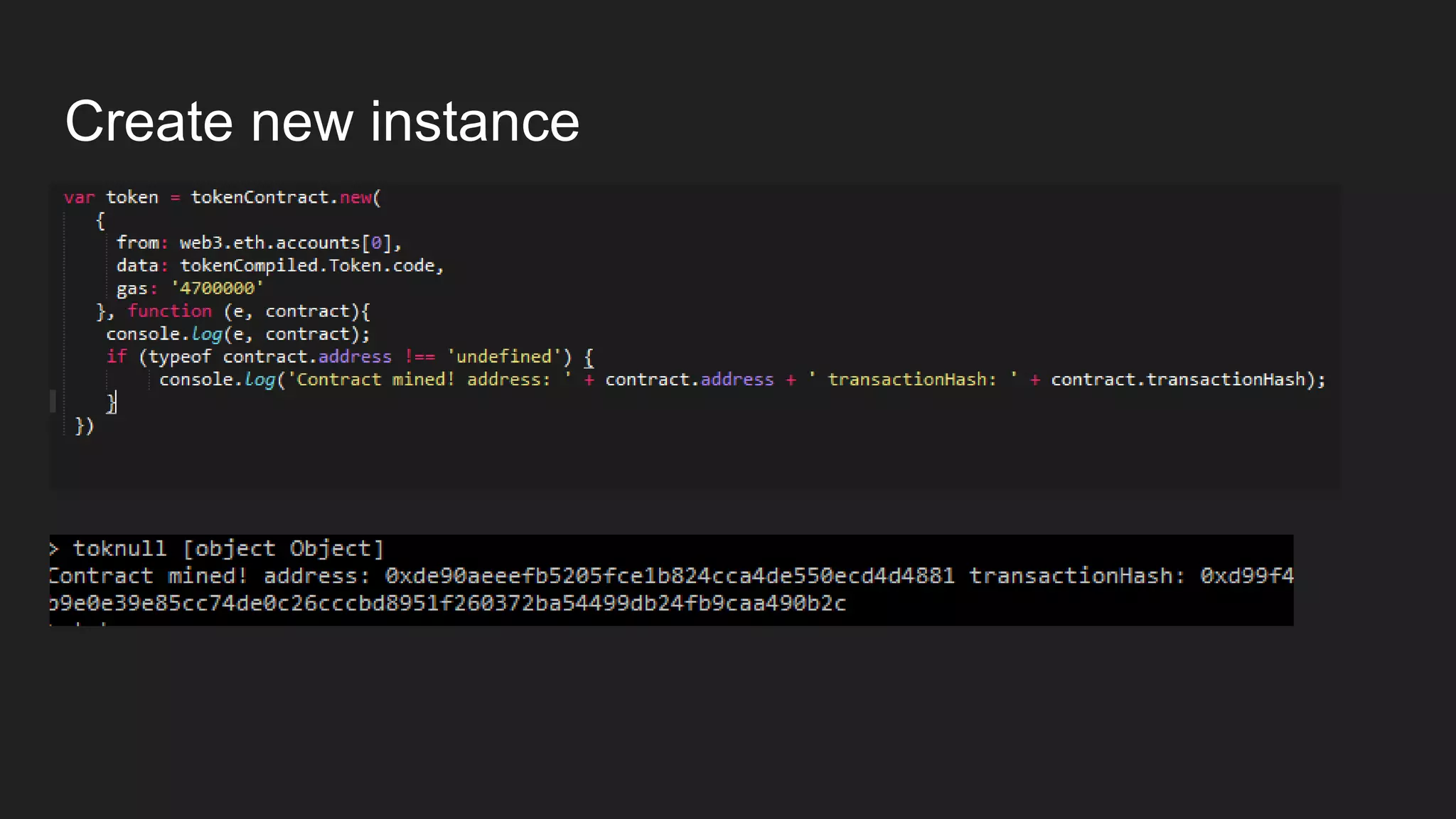 Create new instance
 