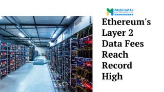 Ethereum's
Layer 2
Data Fees
Reach
Record
High
 