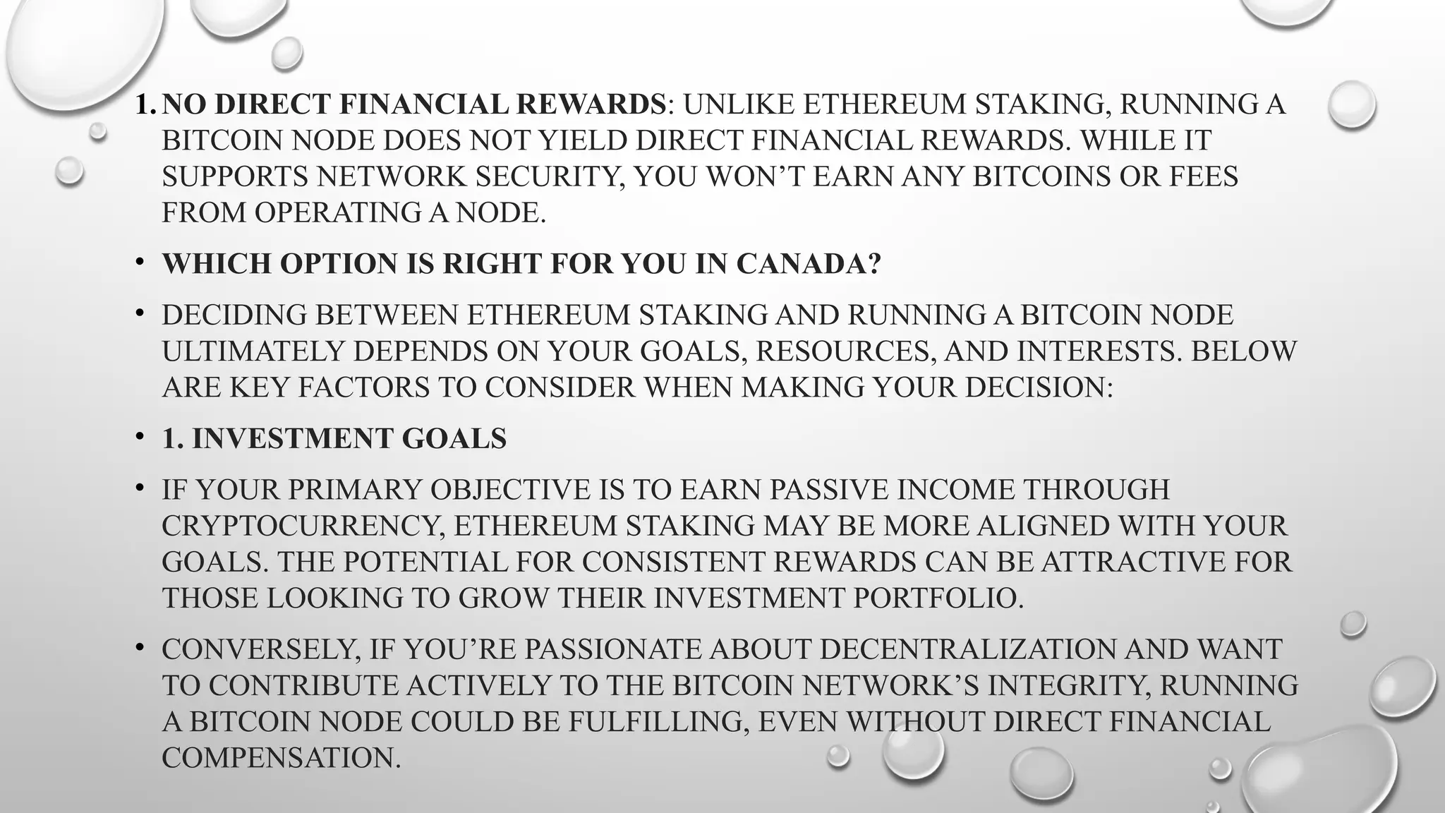 Ethereum Staking vs. Bitcoin Nodes: Which One Is Right for You in Canada? |  PPTX