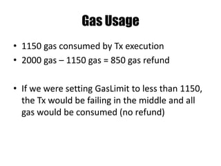 PC OPCODE FEE GAS STACK MEM STORAGE
0 PUSH1 0 -1 -820 [] [] {}
2 CALLDATALOAD -1 -821 [0] [] {}
3 SLOAD -20 -822 [54] [] {}
4 NOT -1 -842 [0] [] {}
5 PUSH1 9
7 JUMPI
8 STOP
9 JUMPDEST
10 PUSH1 32
12 CALLDATALOAD
13 PUSH1 0
15 CALLDATALOAD
16 SSTORE
 