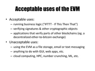 Send the same Tx 2nd time
Zvi registers a domain “54” with IP “20202020”:
- Send Tx:
- From: “Zvi 160-bit address”
- To: “NameRegistry” contract’s address
- Value: 0 ether
- Data: [54, 20202020]
- GasLimit: 2000 gas
- GasPrice: 1.0 (1 gas == 1 wei)
 