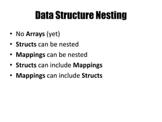 Contracts
contract Foo {
...
}
 