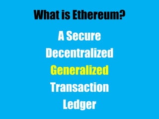 Ethereum “Yellow Paper”
 