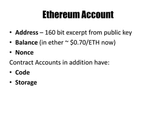 What is Ethereum?
A Secure
Decentralized
Generalized
Transaction
Ledger
 