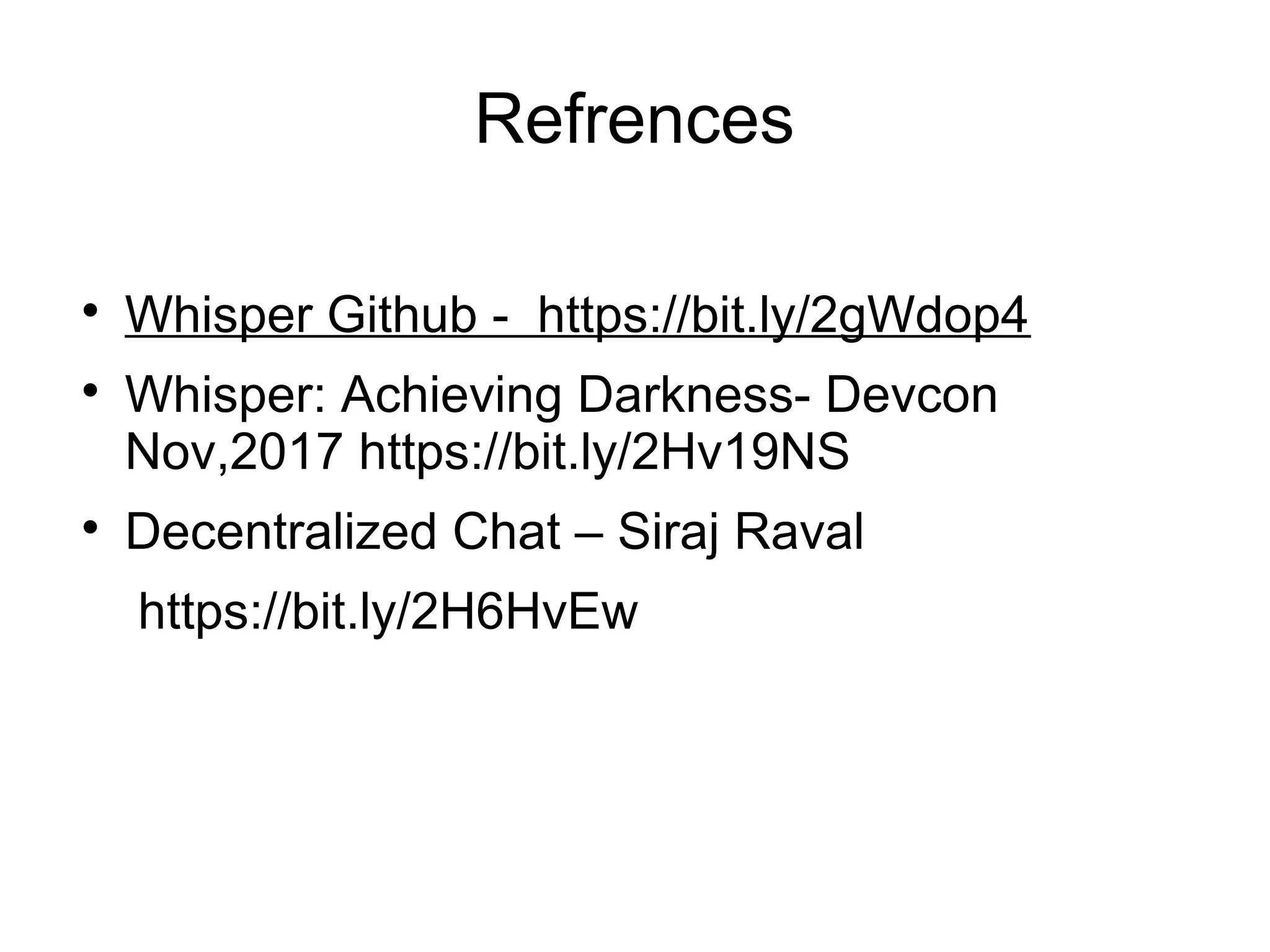 Ethereum whisper | PPT